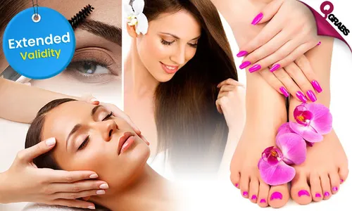 Killer Beauty Deal: Express Facial + Eyebrow Threading & Tinting + Spa Mani-Pedi + Foot Reflexology + Hair Treatment & Blow-dry!